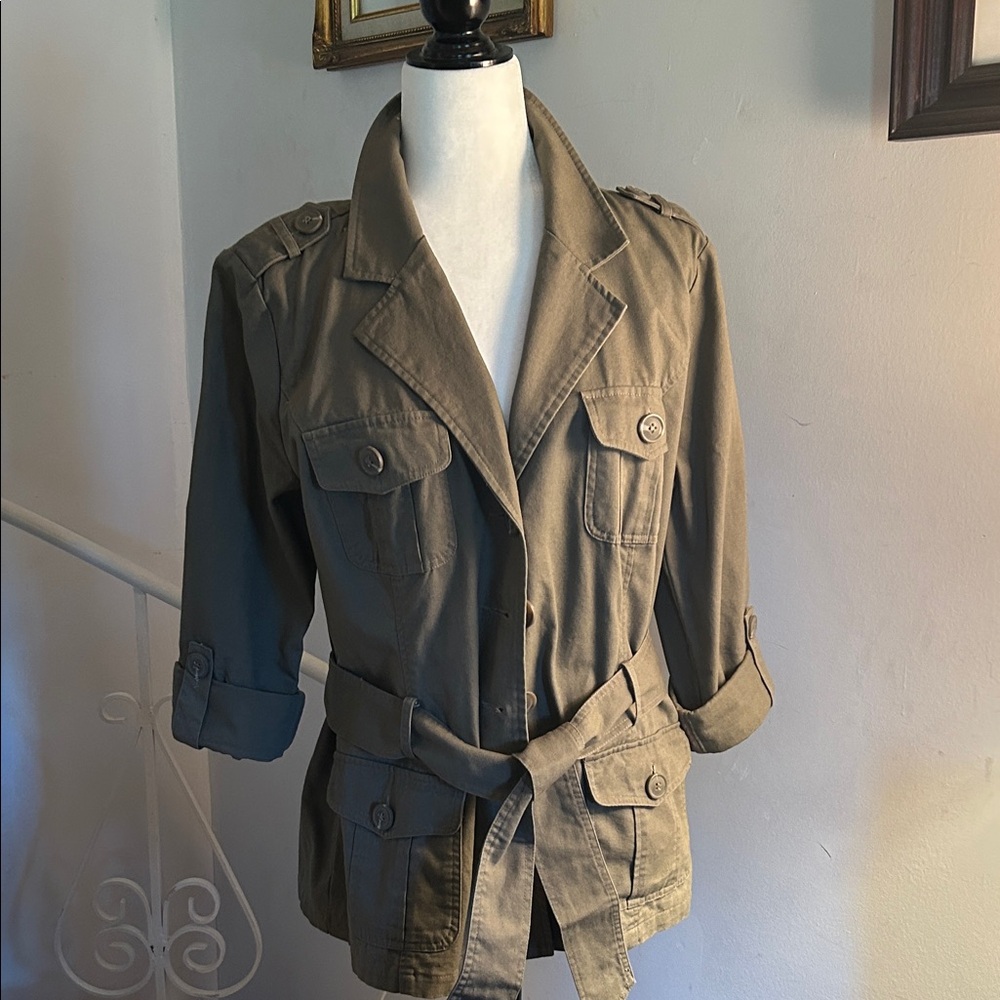 Women's Khaki Belted Jacket